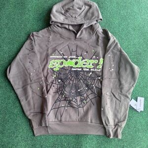 Spyder Men's Gray Hoodie with Web Graphic